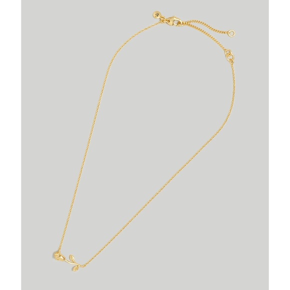 NEW MADEWELL Rose Pendant Necklace Vintage Gold - Picture 2 of 7